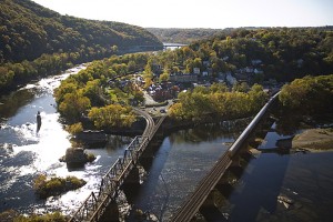 Images for travel story on Harper's Ferry, West Virginia by Sydney Trent. Harper's Ferry. WV from Maryland, Heights.